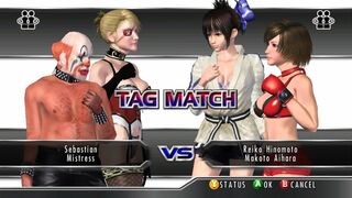 ランブルローズ XX セバスチャン,ミストレス vs 零子, 誠 Rumble Rose XX Sebastian, Mistress vs Reiko, Makoto Tag Match