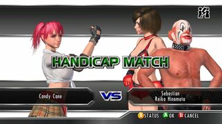 Rumble Rose XX Candy Cane vs Sebastian, Reiko Hinomoto 1: 2 Handicap Match