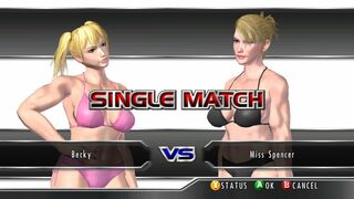 ランブルローズ XX ベッキー vs スペンサー Rumble Rose XX Becky vs Spencer Normal Match Muscle 100%, Weight 100%