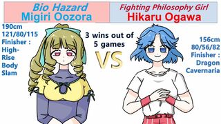 Wrestle Angels Survivor 2 大空 みぎり vs 小川 ひかる 三先勝 Migiri Oozora vs Hikaru Ogawa 3 wins out of 5 games