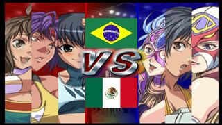 Team Brazil vs Team Mexico 3 on 3 Tanya , Mylene , Dianal vs Misty, Libre, Caras