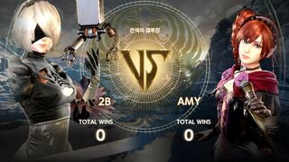 SOULCALIBUR VI 2B (Skirtless) vs Amy 5 wins out of 9 games ソウルキャリバー Ⅵ 2B(スカートなし) vs エイミ 五先勝