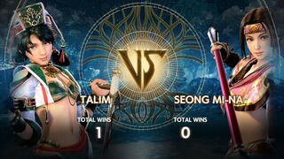 SOULCALIBUR VI Talim vs Seong Mi Na 5 wins out of 9 games ソウルキャリバー Ⅵ タリム vs 成美那 五先勝