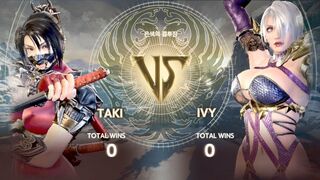 SOULCALIBUR VI Taki vs Ivy 5 wins out of 9 games ソウルキャリバー Ⅵ 多喜 vs アイヴィー 五先勝