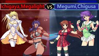 Wrestle Angels Survivor 2 市ヶ谷,メガライトvsめぐみ,千種 二先勝 Ichigaya,Megalight vs MeguChigu 2wins out of 3games