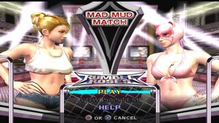ランブルローズ スペンサー先生 vs イーブルローズ Rumble Rose Miss Spencer vs Evil Rose Mud Match 럼블로즈 스펜서 선생님 vs 이빌 로즈