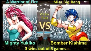 Request マイティ祐希子 vs ボンバー来島 三先勝 Mighty Yukiko vs Bomber Kishima 3 wins out of 5 games V3 KO Rule
