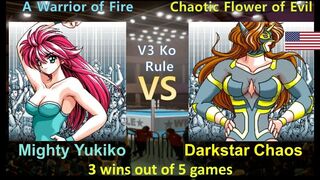 Wrestle Angels V3 マイティ祐希子vsダークスターカオス 三先勝 Mighty Yukiko vs Darkstar Chaos 3wins out of 5games KO Rule