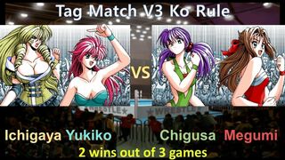Wrestle Angels V3 市ヶ谷,祐希子vs千種,めぐみ 三先勝 Ichigaya, Yukiko vs Chigusa,Megumi 2wins out of 3games KO Rule
