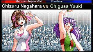 Wrestle Angels V3 永原 ちづるvs結城 千種 三先勝 Chizuru Nagahara vs Chigusa Yuuki 3 wins out of 5 games KO Rule