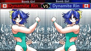 Wrestle Angels V3 ダイナマイト･リンvsダイナマイト･リン 三先勝 Dynamite Rin vs Dynamite Rin 3wins out of 5games KO Rule