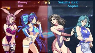 Wrestle Angels Survivor 2 Bunny, Rin vs Sakuma (Lv2), Sophie 2 wins out of 3 games