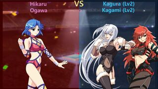 Wrestle Angels Suvivor 2 Hikaru Ogawa vs Kagura (Lv2) , Kagami (Lv2) 1:2 Handicap Match