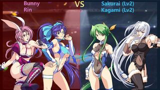 Wrestle Angels Survivor 2 Bunny, Rin vs Sakurai (Lv2), Kagami (Lv2) 2 wins out of 3 games