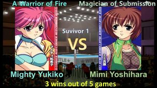 Request マイティ祐希子 vs ミミ吉原 三先勝 Mighty Yukiko vs Mimi Yoshihara won 3 wins out of 5 games Suvivor 1