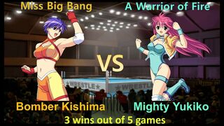Request ボンバー来島 vs マイティ祐希子 三先勝 Bomber Kishima vs Mighty Yukiko 3 wins out of 5 games
