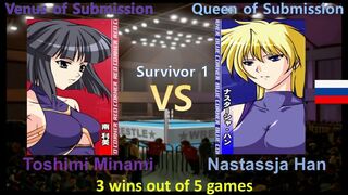 Request 南 利美 vs ナスターシャ・ハン 三先勝 Toshimi Minami vs Nastassja Han 3 wins out of 5 games Suvivor 1