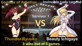 Request サンダー龍子 vs ビューティ市ヶ谷 三先勝 Request Thunder Ryuuko vs Beauty Ichigaya 3 wins out of 5 games