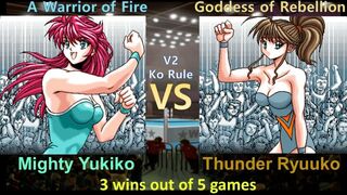 Request マイティ祐希子 vs サンダー龍子 三先勝 Mighty Yukiko vs Thunder Ryuuko 3 wins out of 5 games V2 Ko Rule
