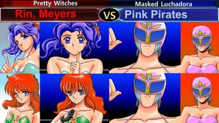 Wrestle Angels 1 リン,メアーズvsピンクパイレーツ 二先勝 Rin, Meyers vs Pink Pirates 2 wins out of 3 games