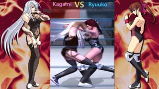 レッスルエンジェルス ver.エキプロ フレイア鏡 vs サンダー龍子 Wrestle Angels ver. Smack Down 5 Freya Kagami vs Thunder Ryuuko