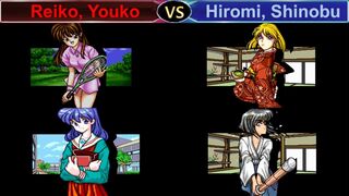 Wrestle Angels Double Impact 麗子,陽子vsひろみ,しのぶ 二先勝 Reiko, Youko vs Hiromi, Shinobu 2wins out of 3games