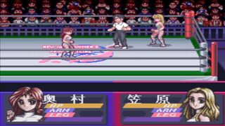 Request 美少女レスラー列伝 奥村 美里 vs グローリー笠原 SNES Bishoujo Wrestler Retsuden Okumura Misato vs Glory Kasahara