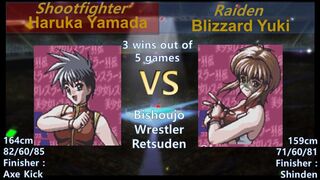 美少女レスラー列伝 山田 遙 vs ブリザードYuki Bishoujo Wrestler Retsuden Yamada vs Yuki 3 wins out of 5 games