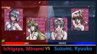 美少女レスラー列伝 JWI vs WARS Bishoujo Wrestler Retsuden JWI vs WARS wins 2 out of 3 games