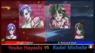 美少女レスラー列伝 林 洋子 vs ラデル ミッシェル SNES Bishoujo Wrestler Retsuden Youko Hayashi vs Radel Michelle