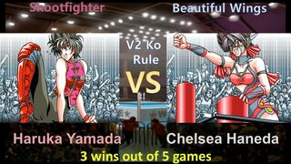 Wrestle Angels V2 山田 遙 vs チェルシー羽田 三先勝 Haruka Yamada vs Chelsea Haneda 3 wins out of 5 games Ko Rule
