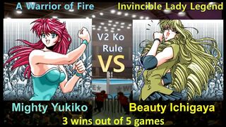 Wrestle Angels V2 マイティ祐希子vsビューティ市ヶ谷 三先勝 Mighty Yukiko vs Beauty Ichigaya 3wins out of 5games KO Rule