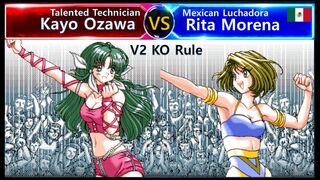 Wrestle Angels V2 小沢 佳代 vs リタ・モレナ 三先勝 Ozawa Kayo vs Rita Morena 3 wins out of 5 games