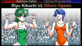 Wrestle Angels V2 菊池 理宇 vs 小川 ひかる 三先勝 Riyu Kikuchi vs Hikaru Ogawa 3 wins out of 5 games Ko Rule