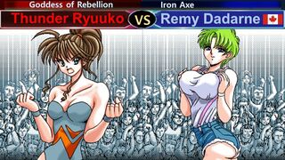 Wrestle Angels V2 サンダー龍子vsレミー･ダダーン 三先勝 Thunder Ryuuko vs Remy Dadarne 3 wins out of 5 games Ko Rule