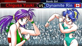 Wrestle Angels V2 結城 千種 vs ダイナマイト･リン 三先勝 Chigusa Yuuki vs Dynamite Rin 3 wins out of 5 games KO Rule