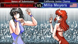 Wrestle Angels V2 南 利美 vs ミリア･メアーズ 三先勝 Toshimi Minami vs Milia Meyers 3 wins out of 5 games KO Rule