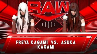Wrestle Angels ver. WWE 2K23 フレイア鏡 vs 鏡 明日香 Freya Kagami vs Asuka Kagami