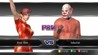 ランブルローズ XX グレート・カーン vs セバスチャン PHM Rumble Rose XX Great Khan vs Sebastian PHM