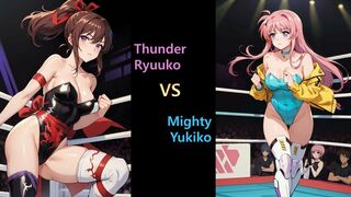 Wrestle Angels Survivor 2 サンダー龍子vsマイティ祐希子 三先勝 Thunder Ryuuko vs Mighty Yukiko 3 wins out of 5 games