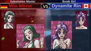 美少女レスラー列伝 ウィン・ミラー vs ダイナマイト・リン SNES Bishoujo Wrestler Retsuden Win Mirror vs Dynamite Rin