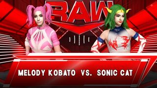Wrestle Angels ver. WWE 2K23 メロディ小鳩 vs ソニックキャット Melody Kobato vs Sonic Cat