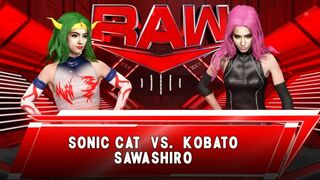 Wrestle Angels ver. WWE 2K23 ソニックキャット vs 沢城 小鳩 (真剣な小鳩) Sonic Cat vs Kobato Sawashiro