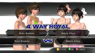 ランブルローズ XX 零子, 零子, 誠, 誠 Rumble Rose XX Rowdy, Reiko, Reiko, Makoto, Makoto 4 Way Royal Match
