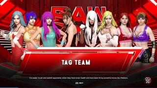 WWE 2K23 Yukiko, Kishima, Ryuuko, Suzumi vs Ichigaya, Kagami, Sniper Sisters 4: 4 tag match