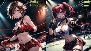 ランブルローズ 日ノ本零子 vs キャンディ・ケイン Rumble Rose Reiko Hinomoto vs Candy Cane Single Match