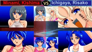 Wrestle Angels 1 南, 来島 vs 市ヶ谷, 理沙子 Minami, Kishima vs Ichigaya, Risako 2 wins out of 3 games