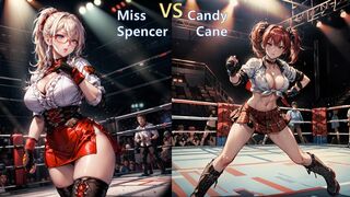 ランブルローズ XX スペンサー先生 vs キャンディ・ケイン Rumble Rose XX Miss Spencer vs Candy Cane Queen's Match