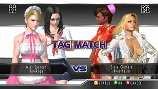 Rumble Rose XX Miss Spencer, Benikage vs Dixie, Anesthesia Tag Match