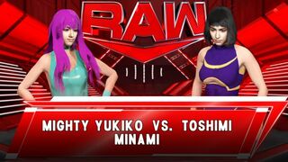 Wrestle Angels ver. WWE 2K23 マイティ祐希子 vs 南 利美 Mighty Yukiko vs Toshimi Minami
